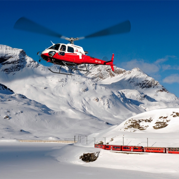 Bernina mal oben, mal unten